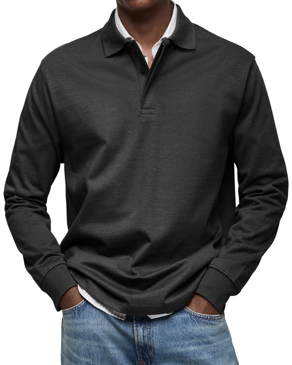 Azel | Camisa Poloshirt Casual de Manga Larga