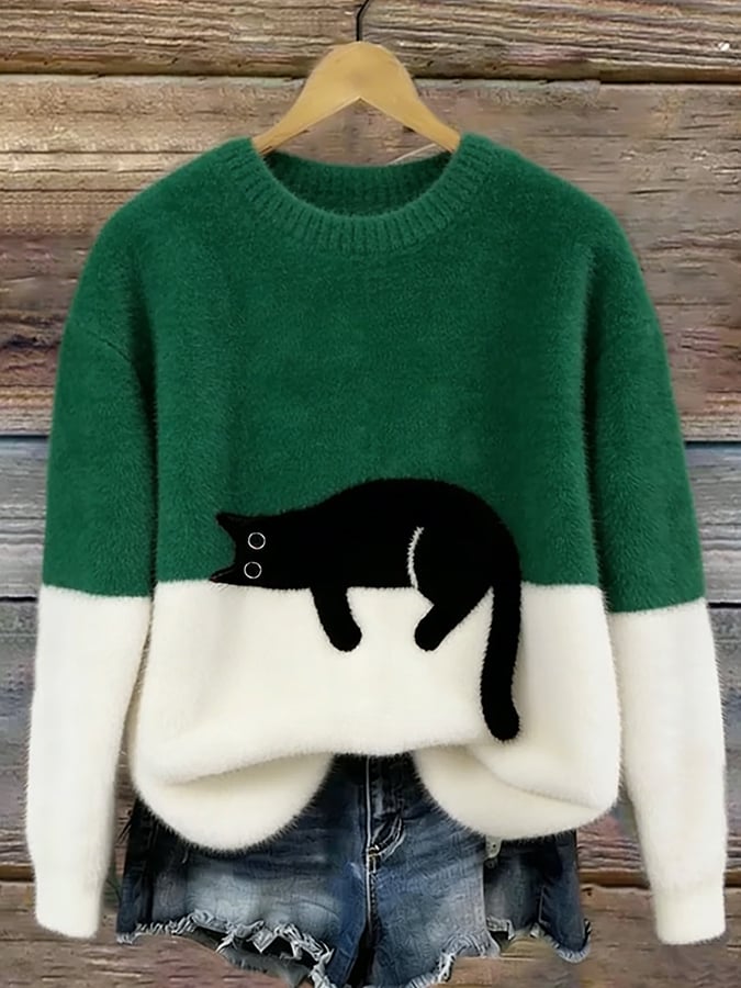 Jersey oversize mujer suave con motivo divertido