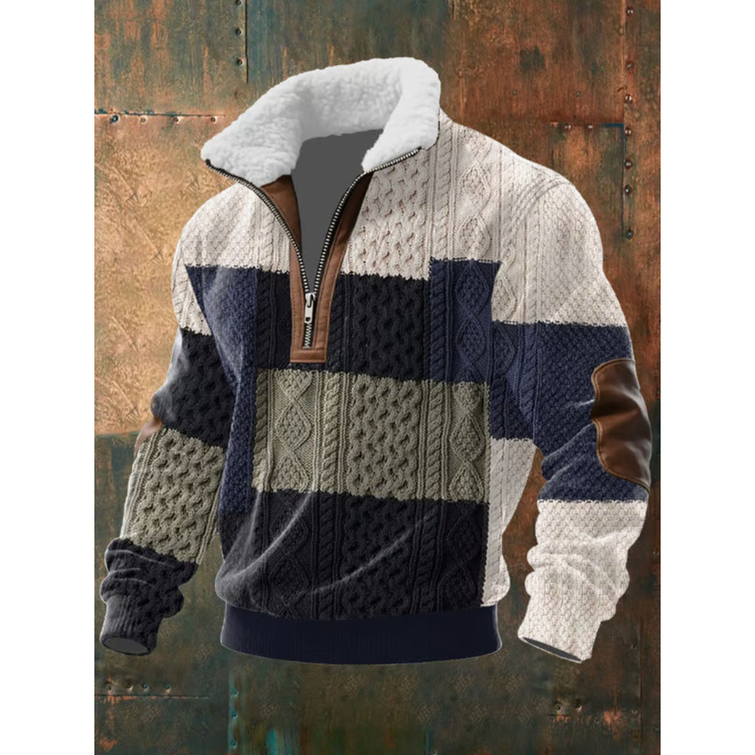 Jersey polar cuello alto hombre con cremallera