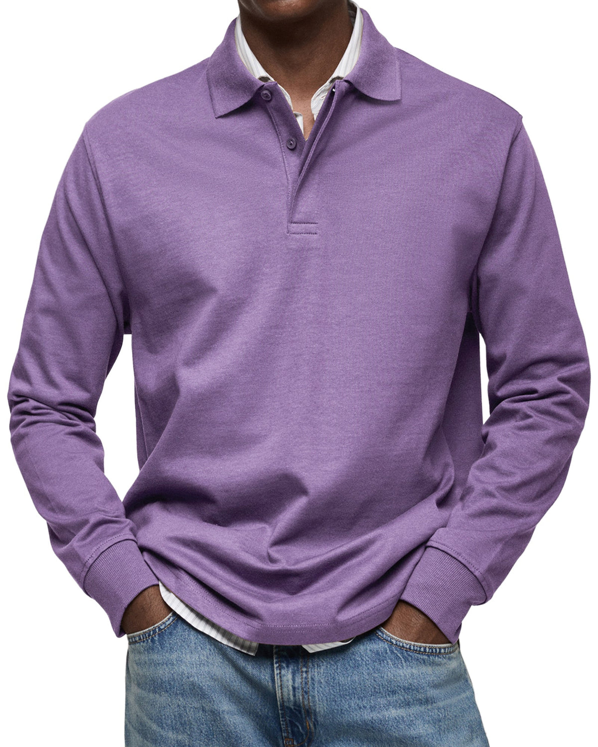 Azel | Camisa Poloshirt Casual de Manga Larga