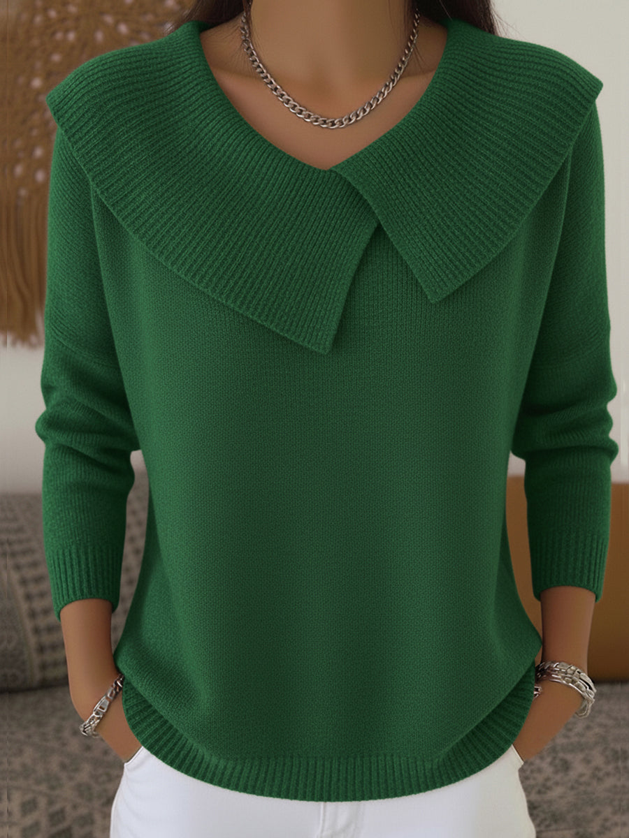 Jersey cuello alto mujer cálido de punto suave