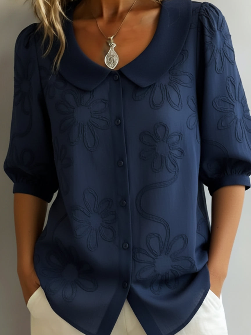 Camille | Blusa Ligera Floral de Elegancia Natural
