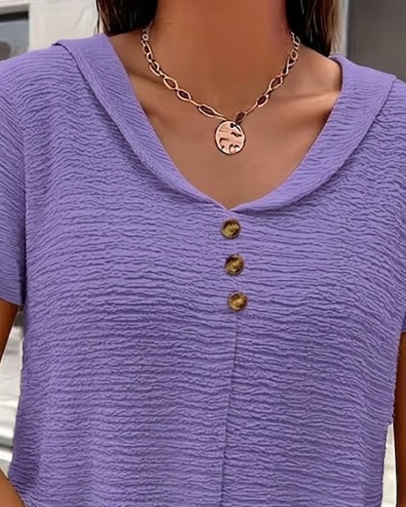 Olivia | Camiseta Cuello Peter Pan con Botones