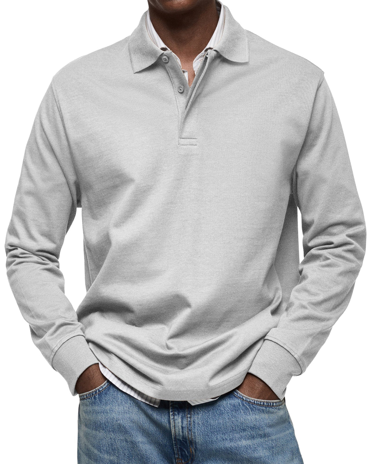 Azel | Camisa Poloshirt Casual de Manga Larga