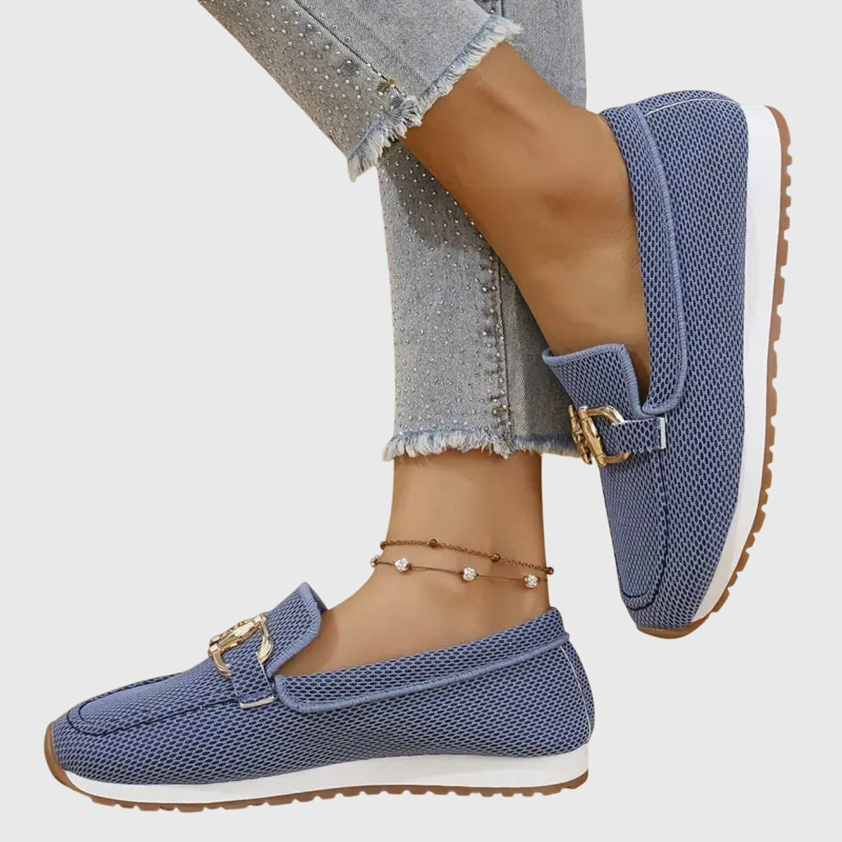 Zapatillas mocasín mujer cómodas transpirables