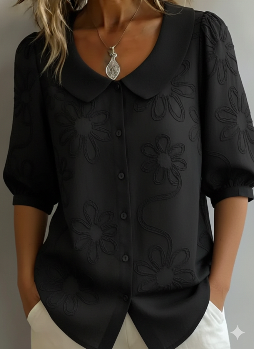 Camille | Blusa Ligera Floral de Elegancia Natural