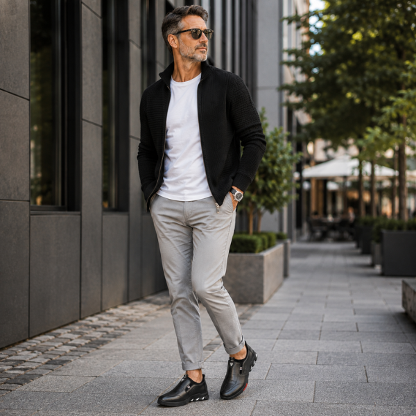 Zapatos elegantes hombre con suela antideslizante