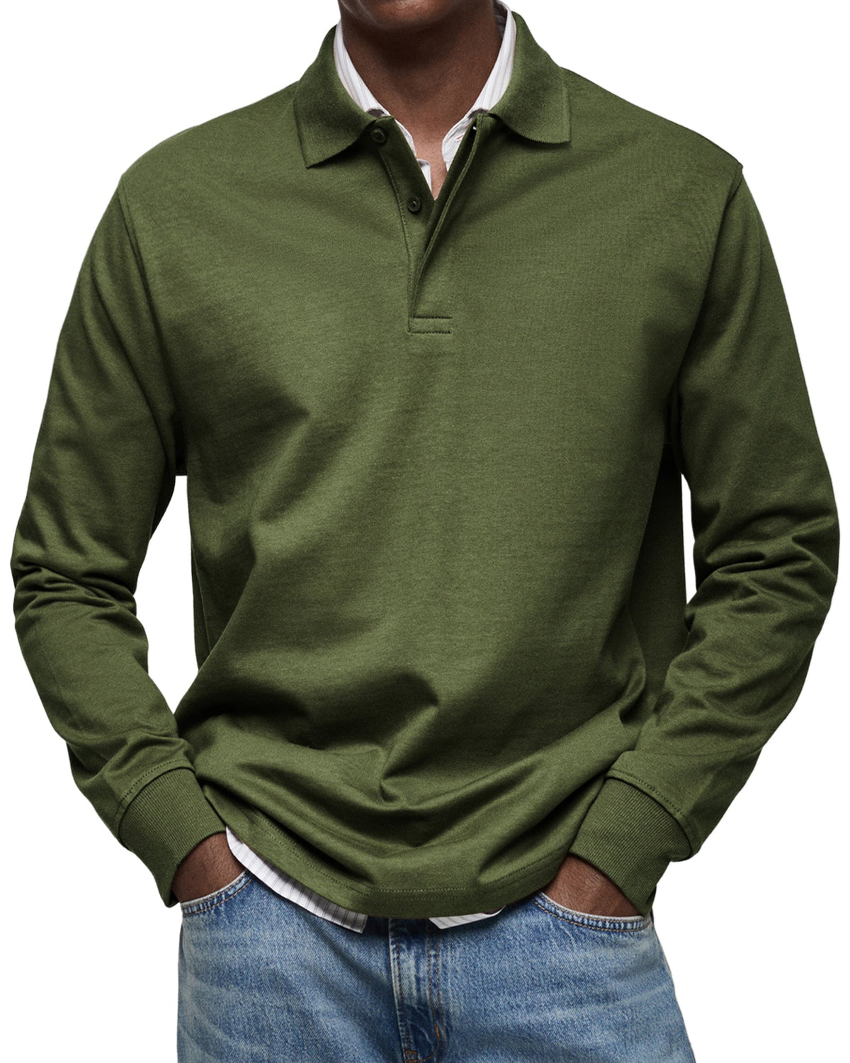 Azel | Camisa Poloshirt Casual de Manga Larga