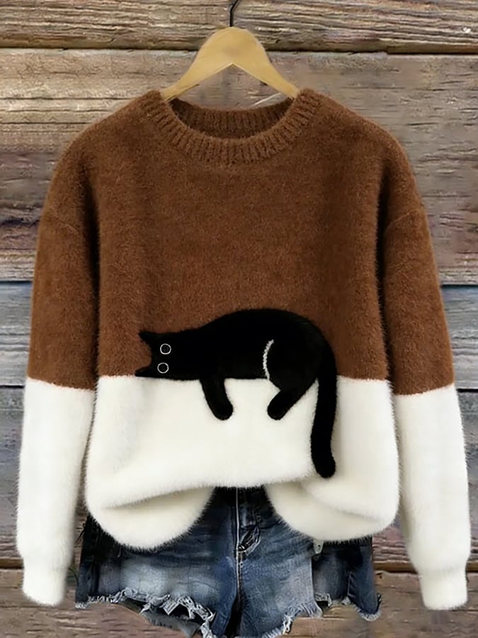 Jersey oversize mujer suave con motivo divertido