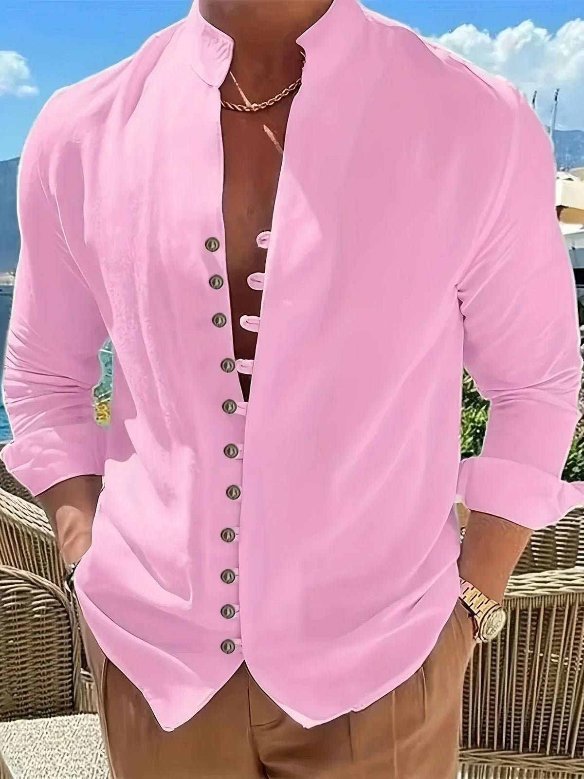 Azel | Camisa Ligera de Algodón de Manga Larga