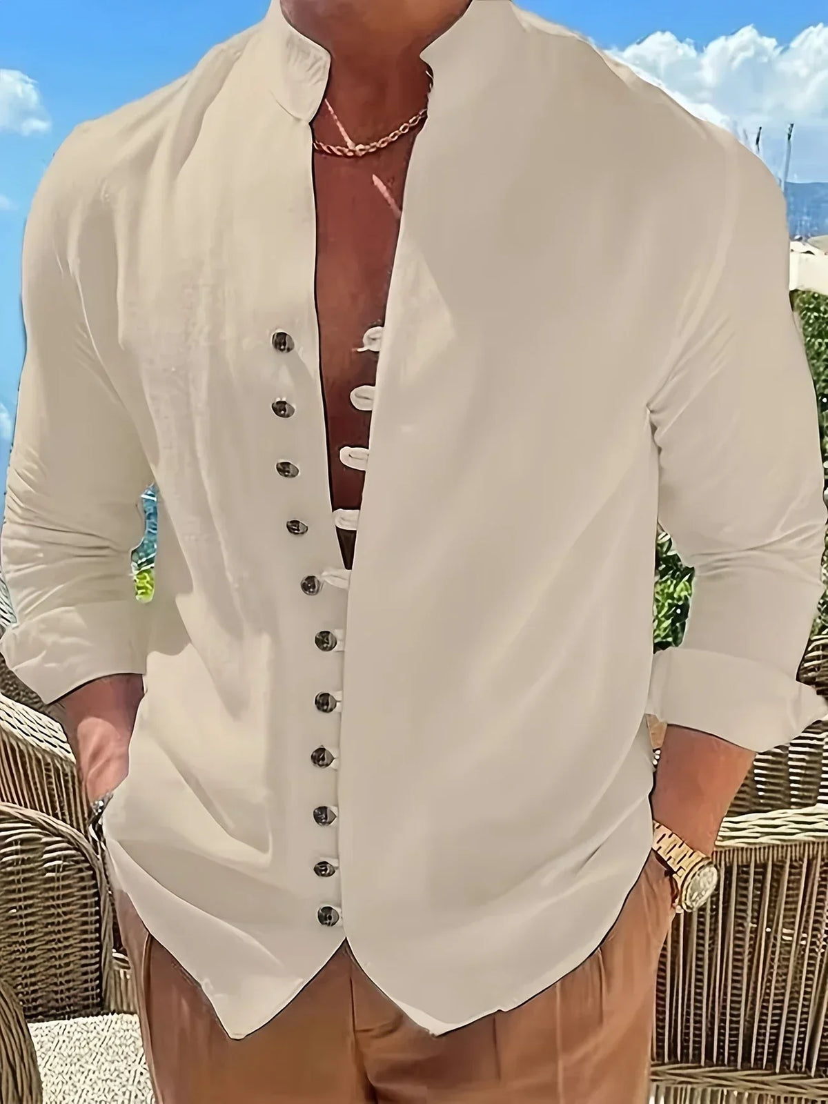 Azel | Camisa Ligera de Algodón de Manga Larga