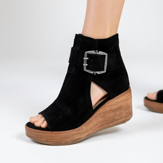 Amélie | Botines de Cuña Abiertos Estilo Moderno
