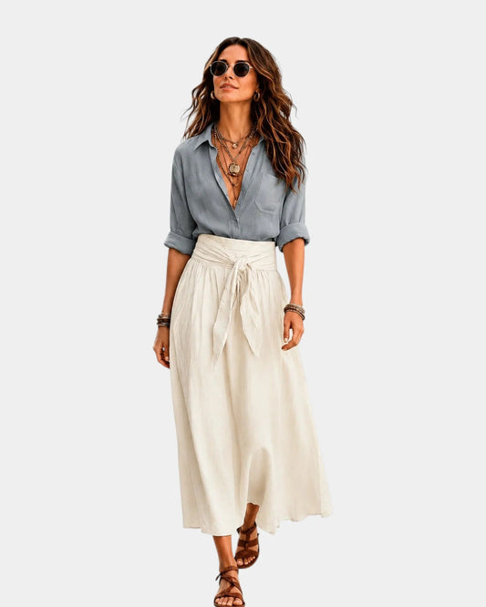 Denise | Falda Midi + Camisa a Juego