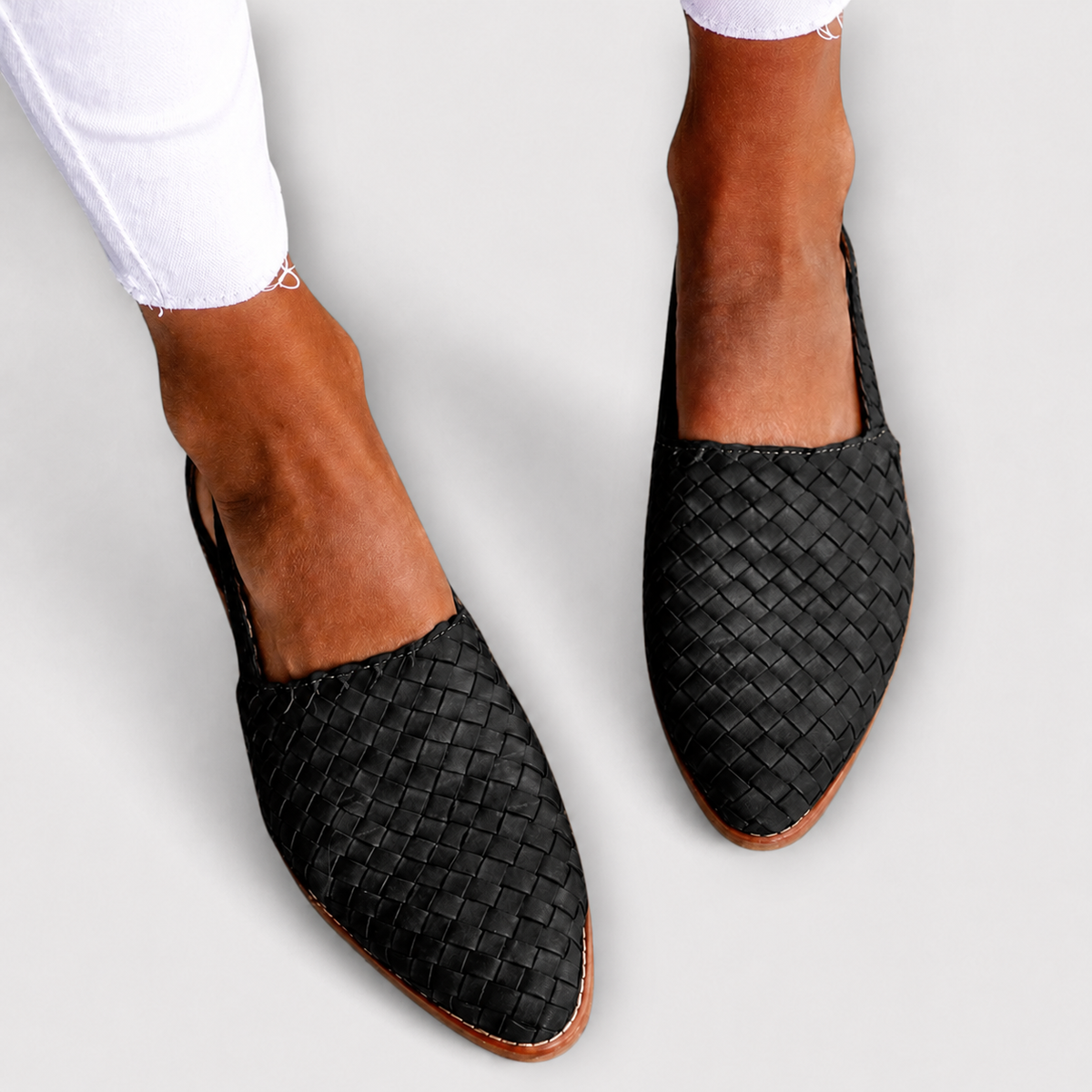 Simone | Mocasines Trenzados con Tira Trasera