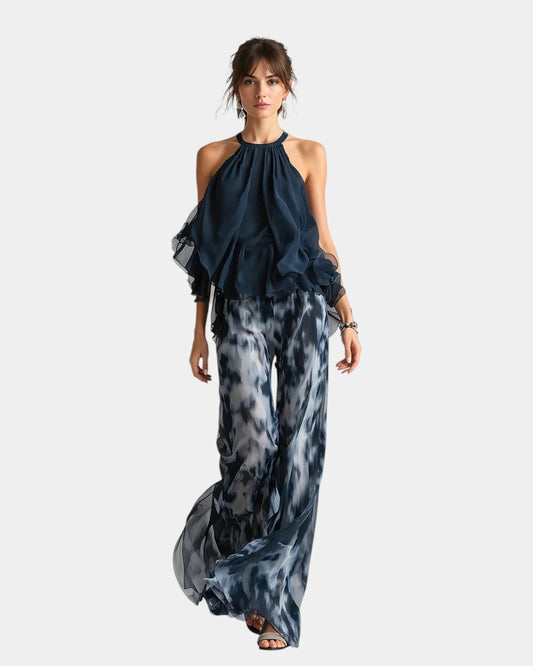 Magali | Conjunto Elegante con Pantalón y Blusa