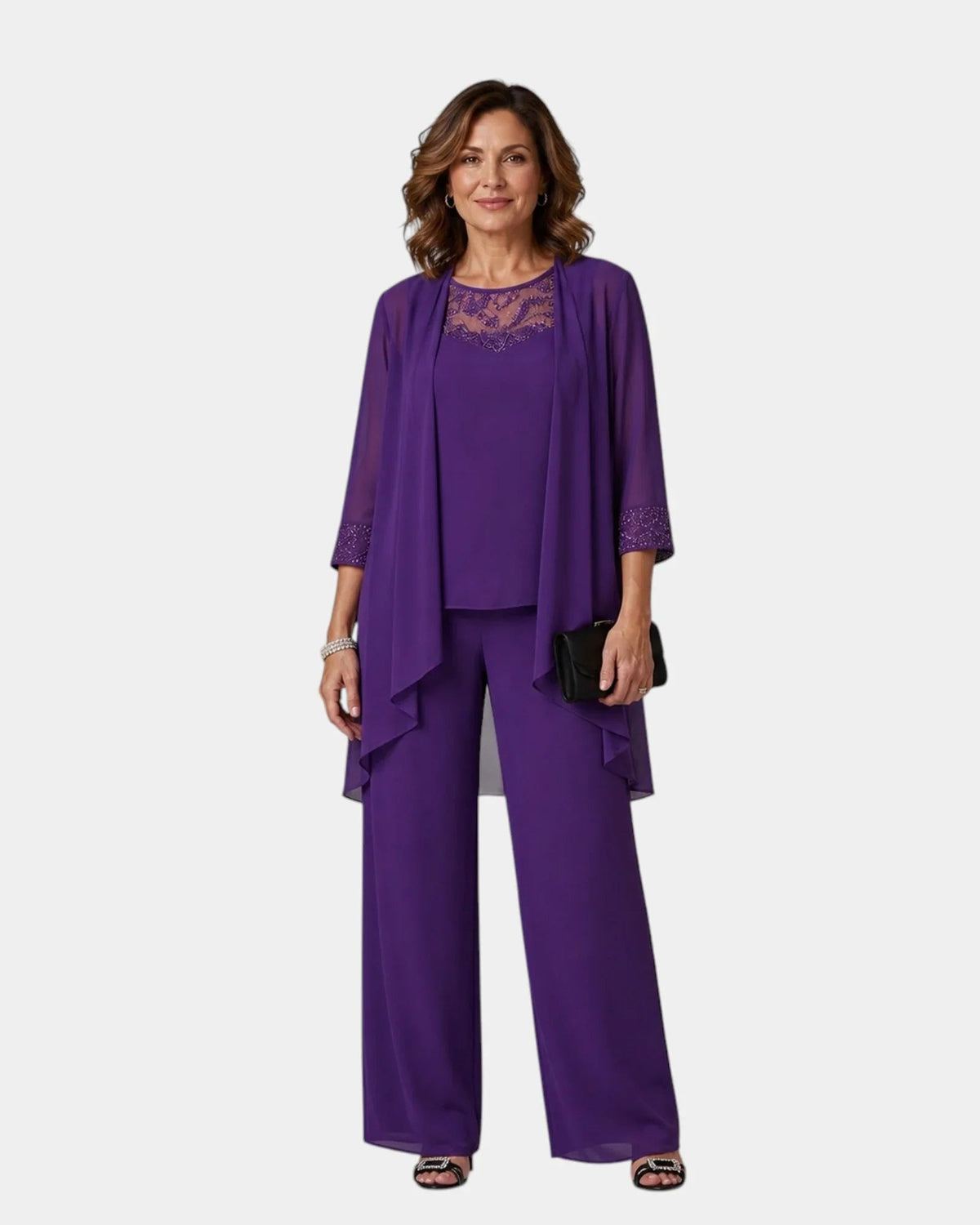 Adalie | Conjunto de pantalón, blusa y abrigo a juego