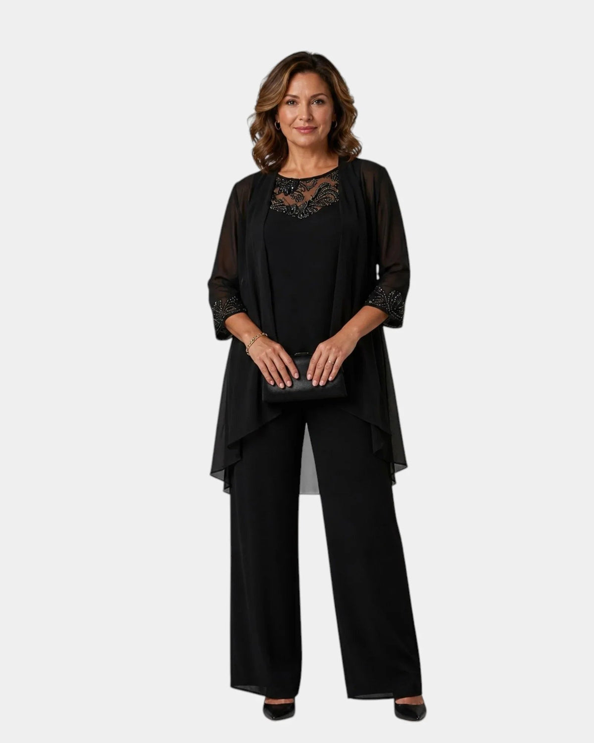 Adalie | Conjunto de pantalón, blusa y abrigo a juego