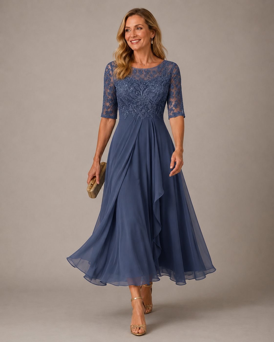 Rose | El Vestido Midi Favorecedor de Encaje