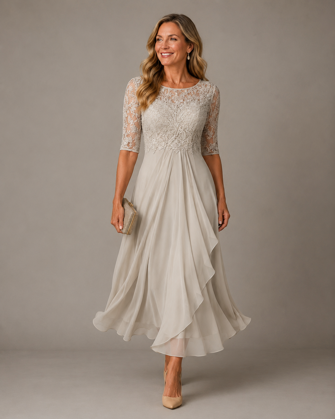 Rose | El Vestido Midi Favorecedor de Encaje