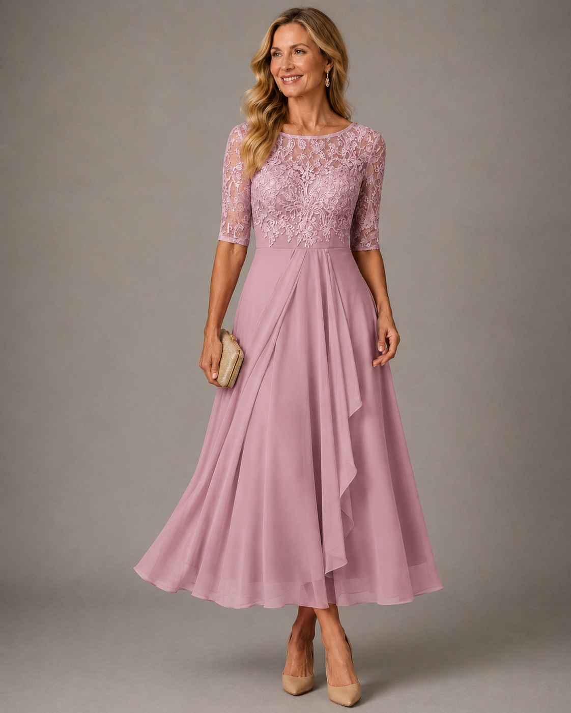 Rose | El Vestido Midi Favorecedor de Encaje