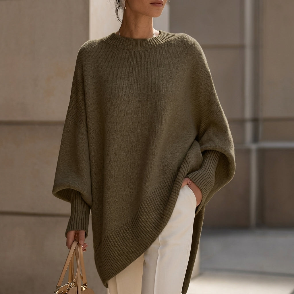 GIORGIA™ Suéter Oversize de Punto Cuello Redondo