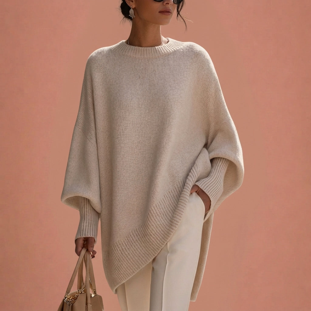 GIORGIA™ Suéter Oversize de Punto Cuello Redondo