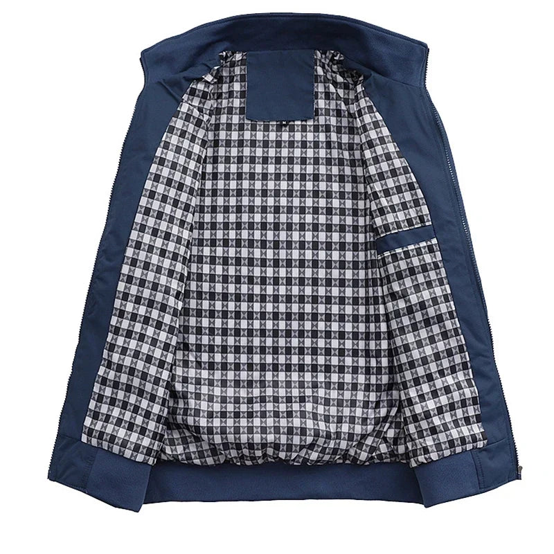 Chaqueta Harrington hombre con forro de cuadros