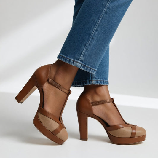 Malena | Zapatos de Tacón Retro con Soporte Ergonómico