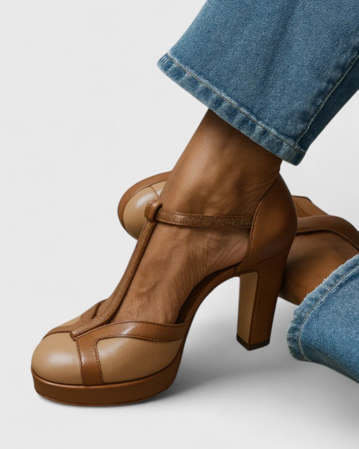 Malena | Zapatos de Tacón Retro con Soporte Ergonómico