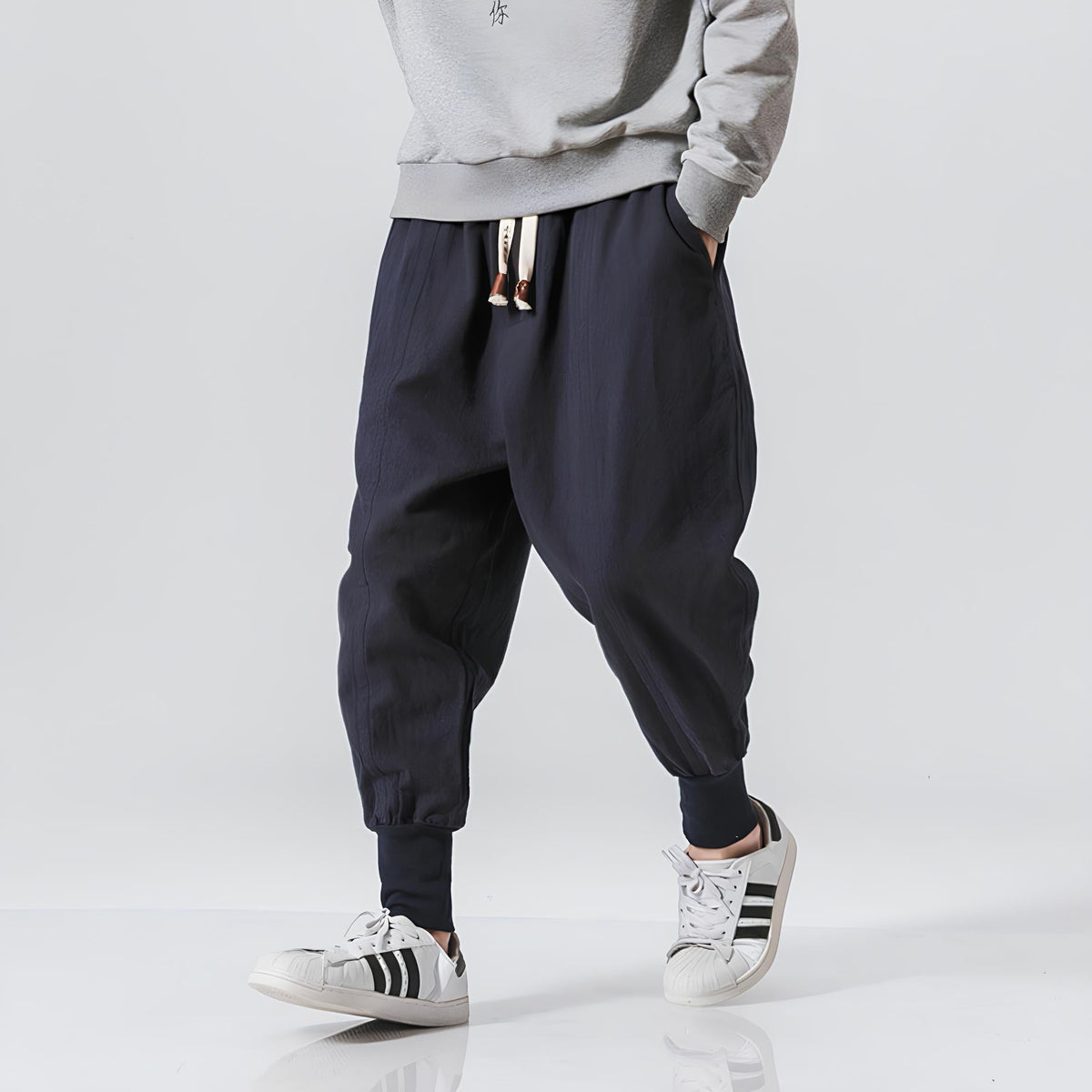 Pantalón harem hombre algodón ultra cómodo