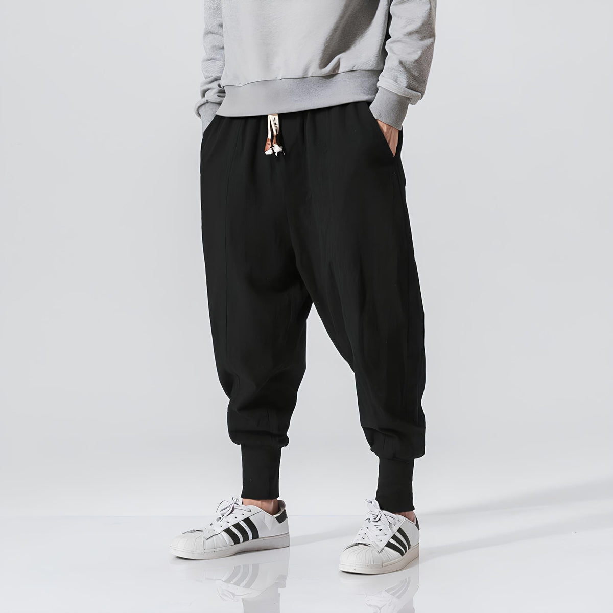 Pantalón harem hombre algodón ultra cómodo