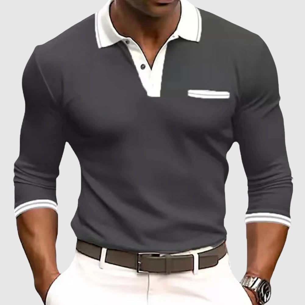 Azel | Camisa con Detalles Contrastantes Elegantes