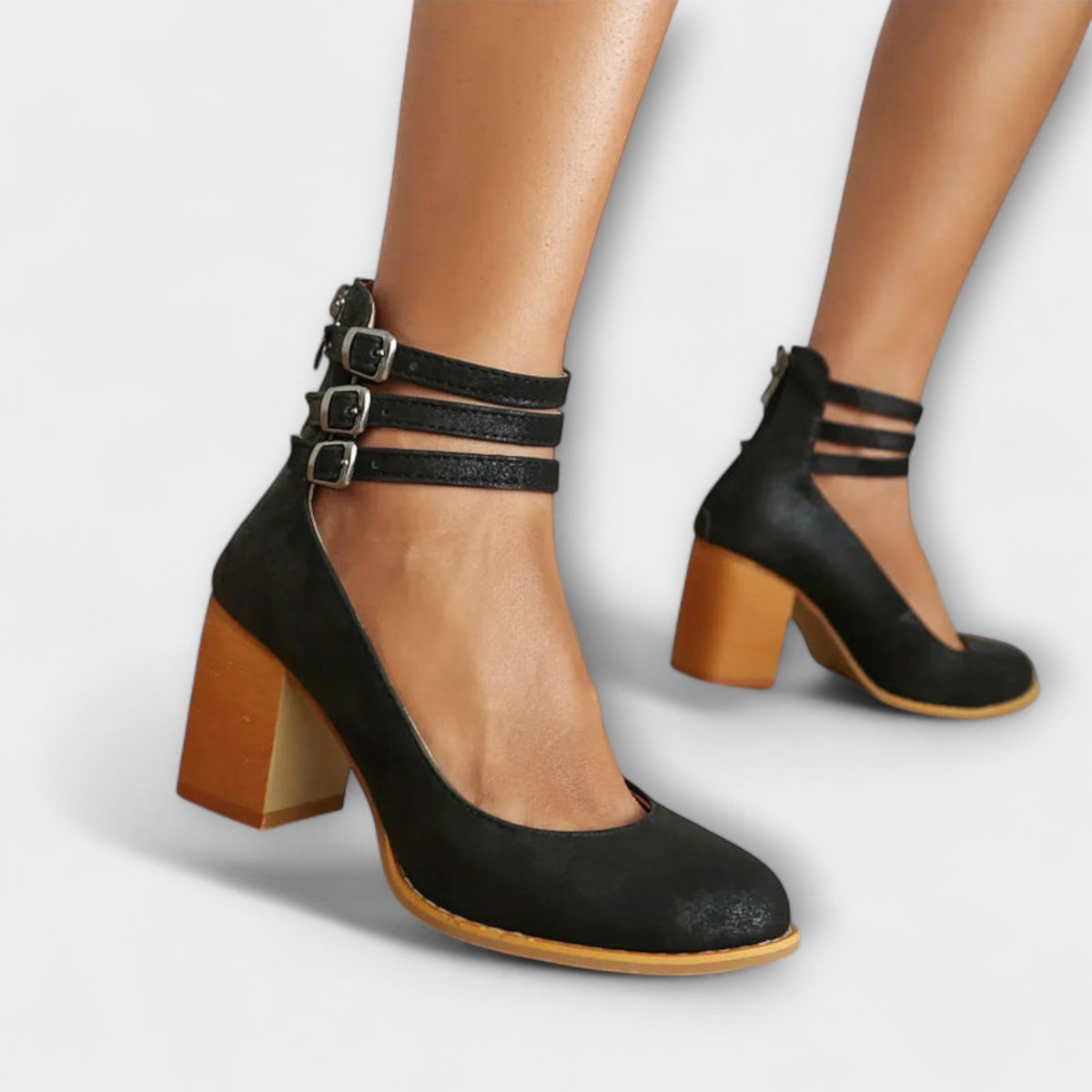 Camila | Zapatos Elegantes de Tacón Alto con Correa