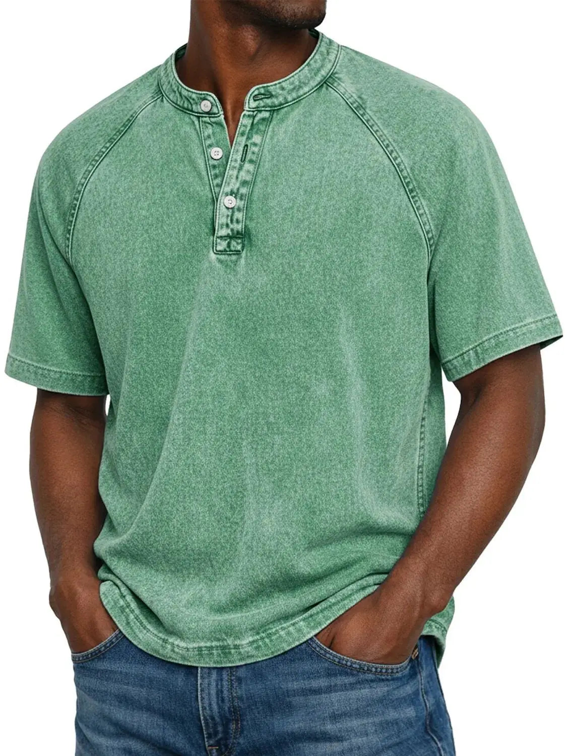 Camisa vintage hombre con cuello abotonado
