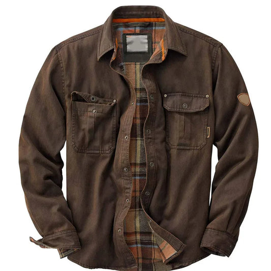 Chaqueta algodón hombre corte vintage ligera