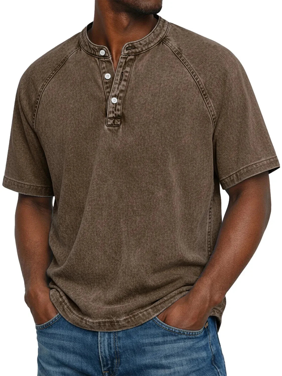 Camisa vintage hombre con cuello abotonado