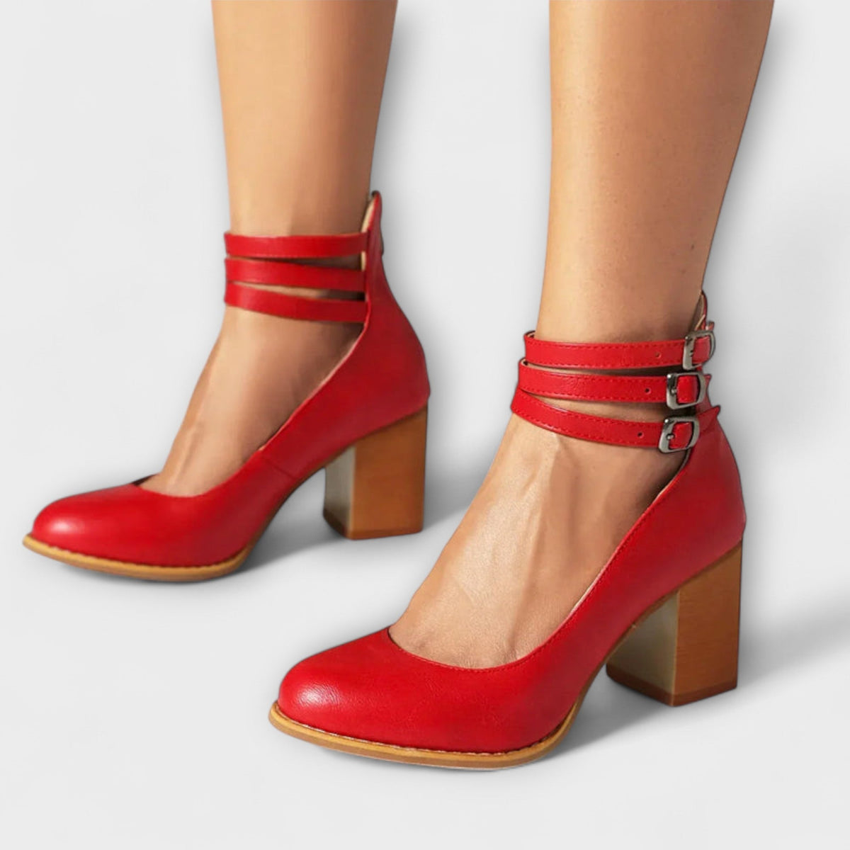Camila | Zapatos Elegantes de Tacón Alto con Correa