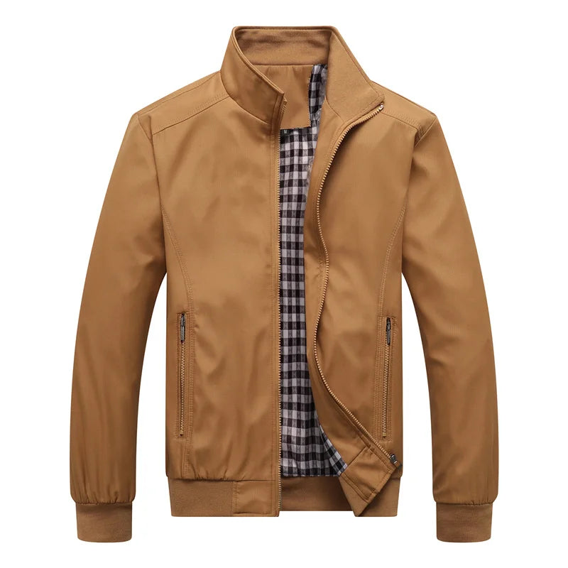 Chaqueta Harrington hombre con forro de cuadros