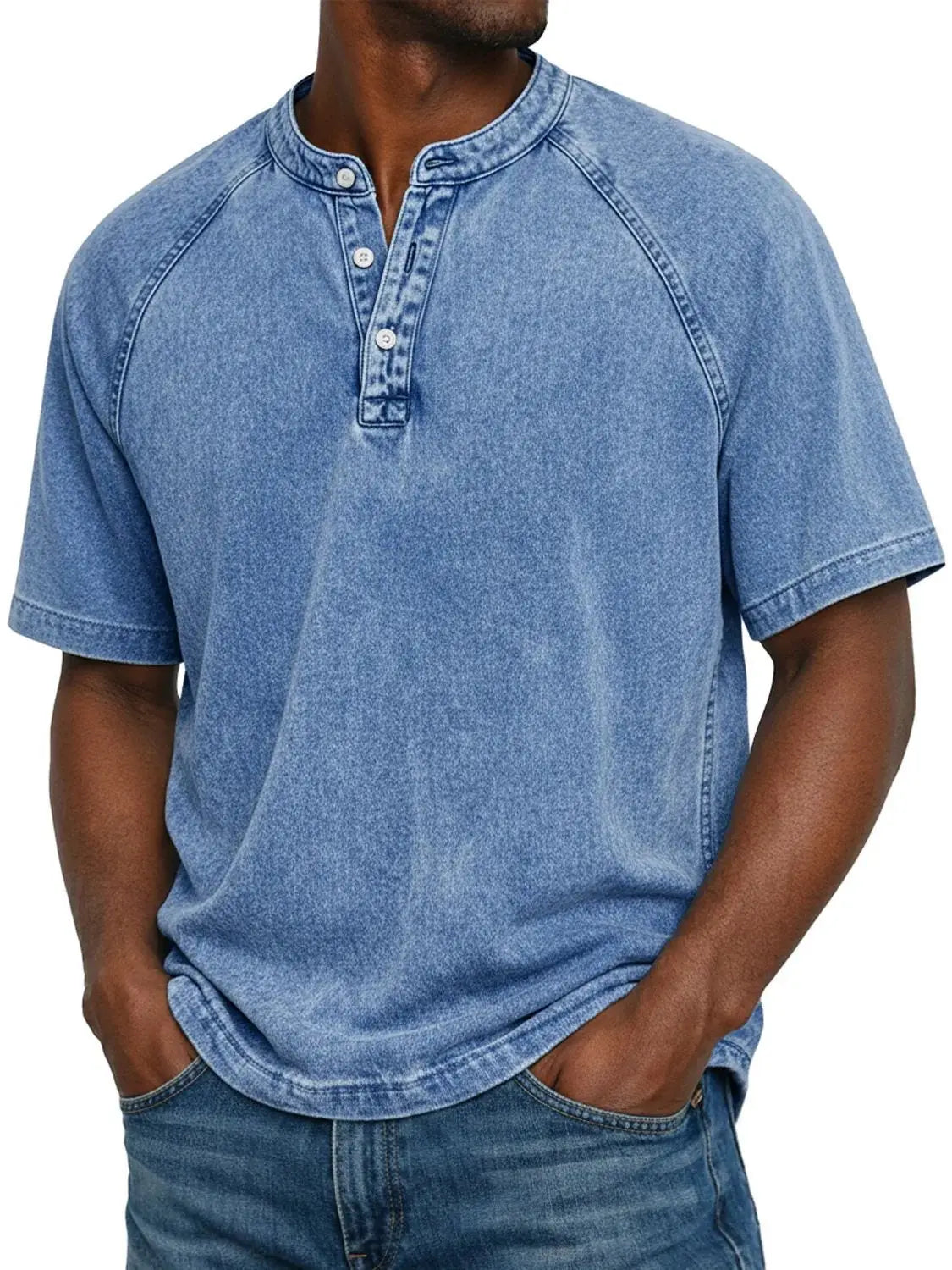 Camisa vintage hombre con cuello abotonado