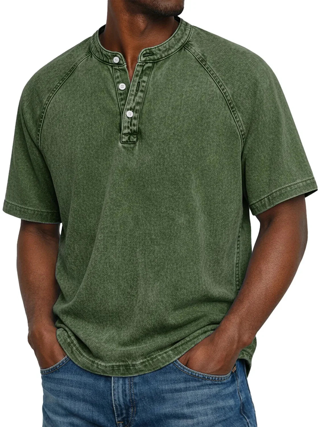 Camisa vintage hombre con cuello abotonado