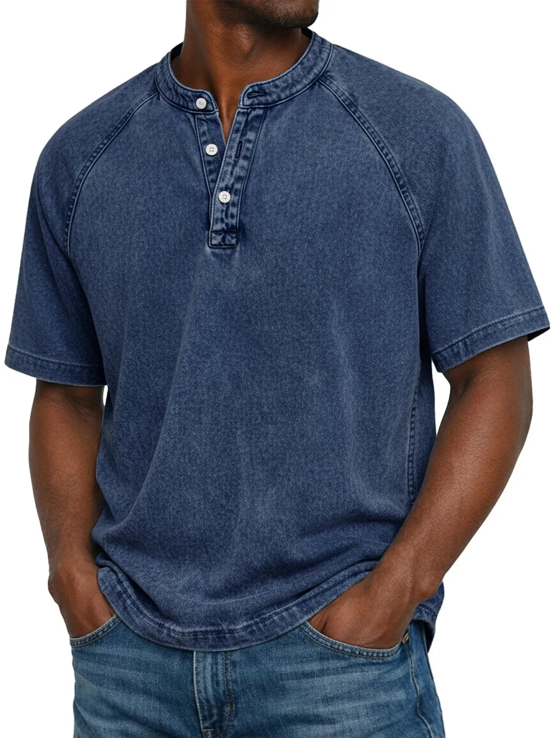 Camisa vintage hombre con cuello abotonado
