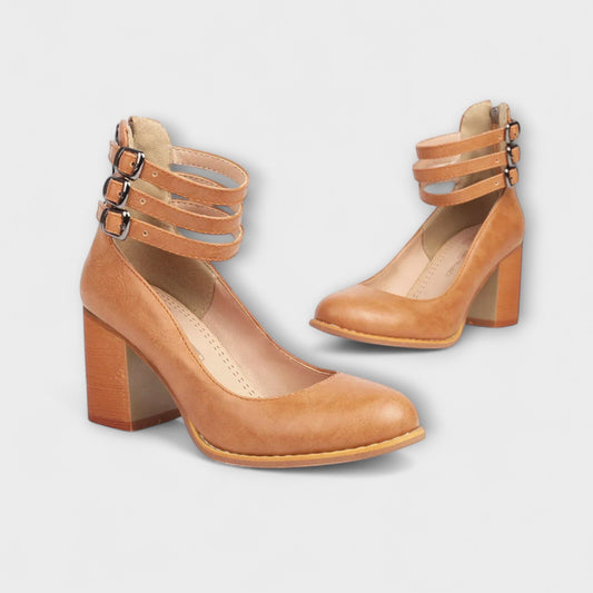 Camila | Zapatos Elegantes de Tacón Alto con Correa