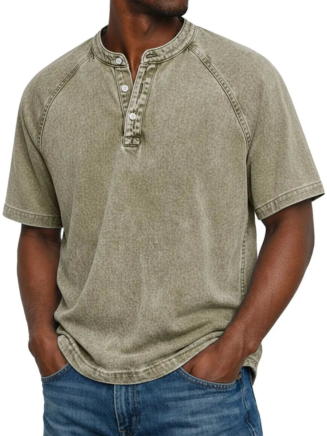 Camisa vintage hombre con cuello abotonado