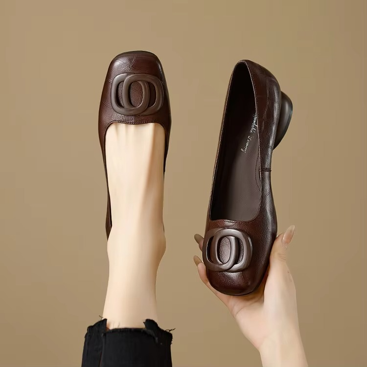 Sophia | Elegantes Zapatos Planos Efecto Cuero