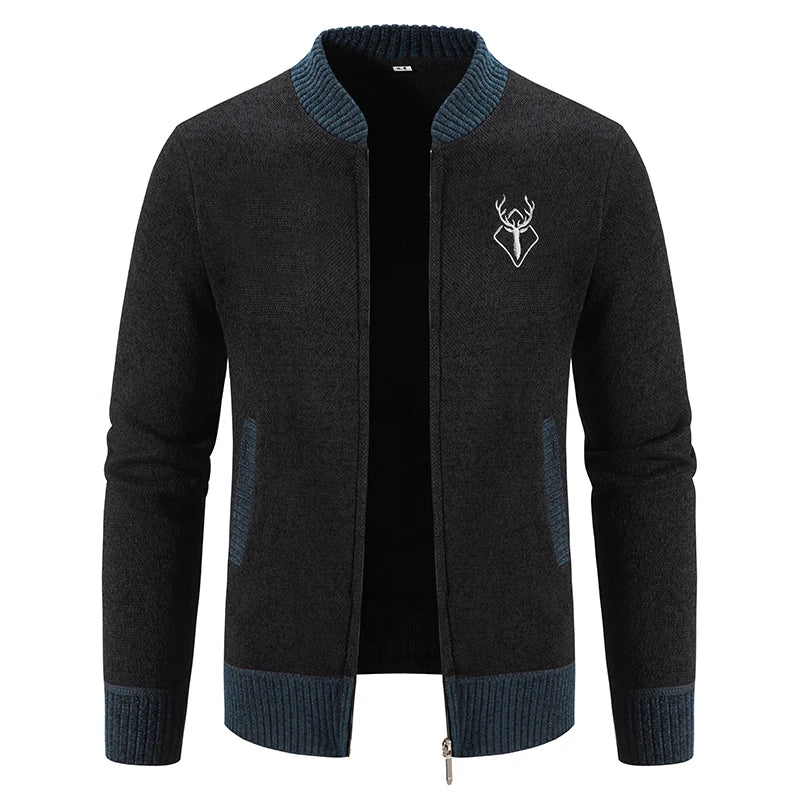 Chaleco punto hombre con detalle otoñal cálido