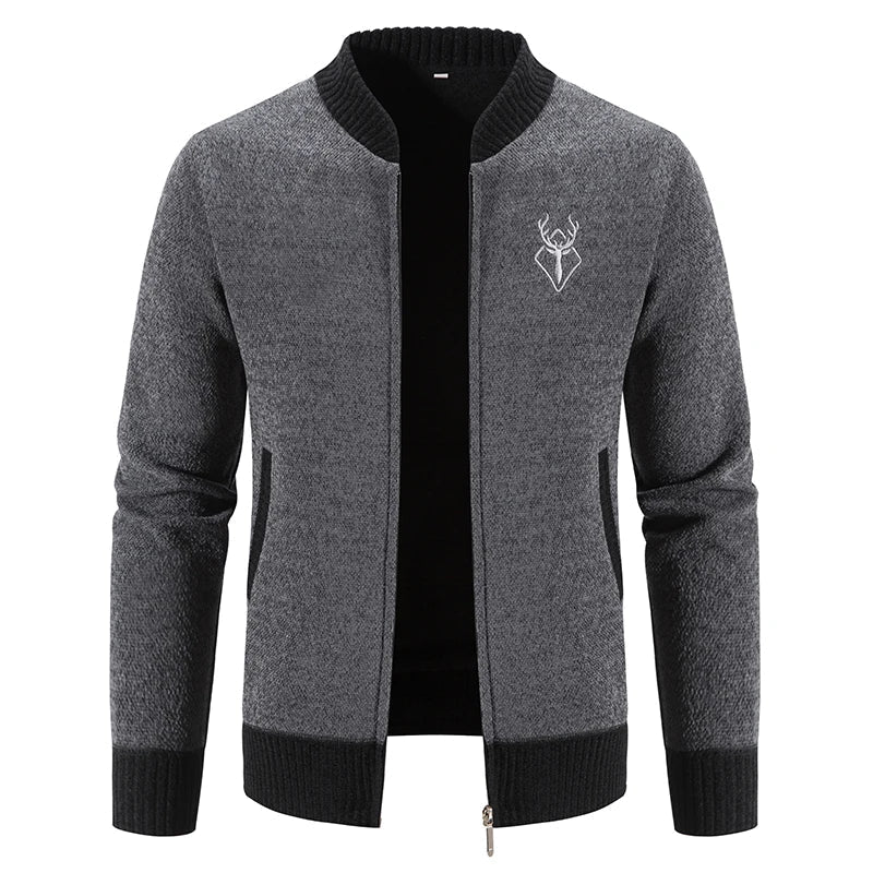 Chaleco punto hombre con detalle otoñal cálido
