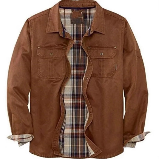 Chaqueta algodón hombre corte vintage ligera