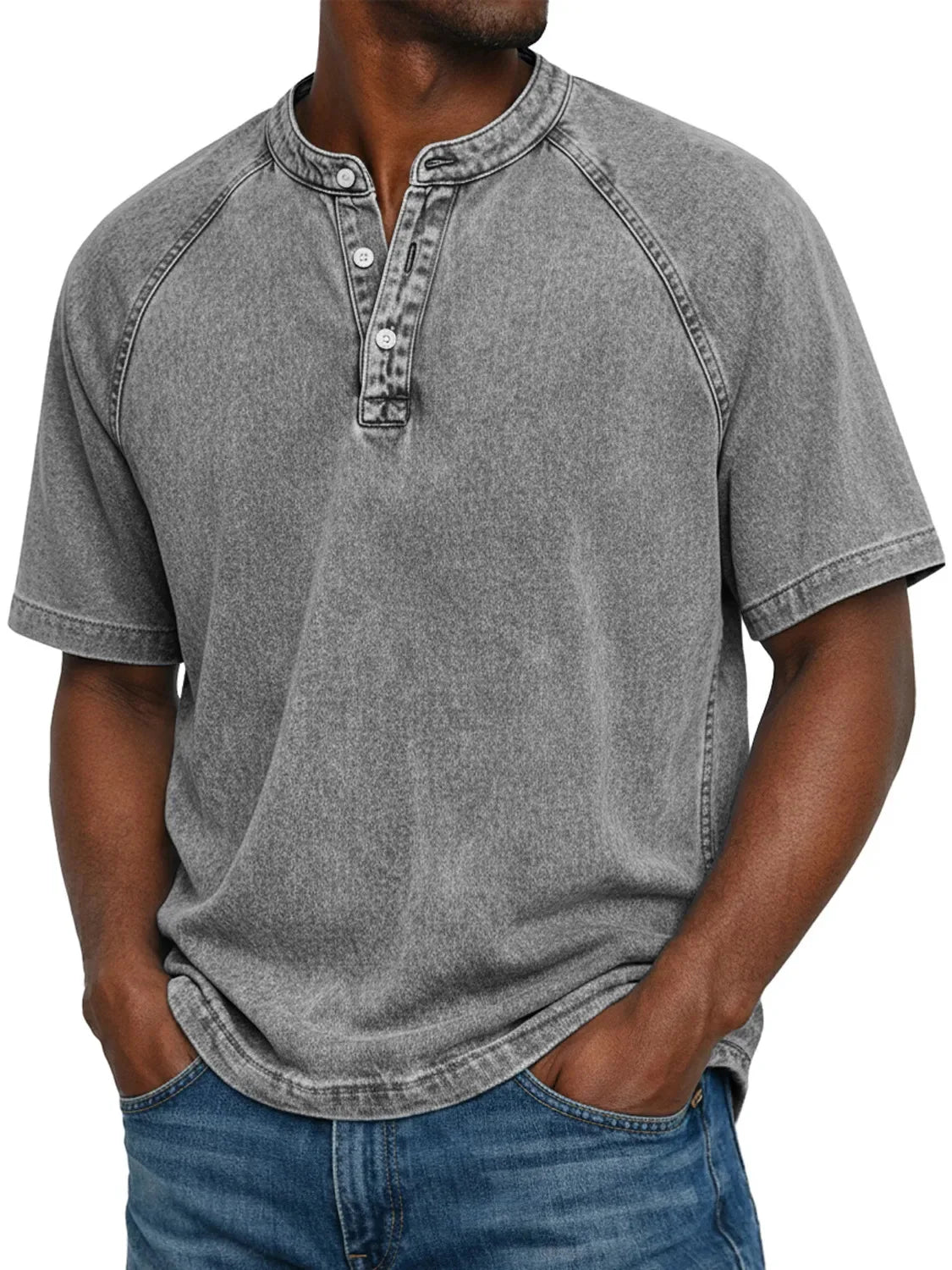 Camisa vintage hombre con cuello abotonado