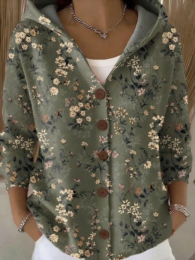 PALMIRA™ Cárdigan Estampado con Capucha