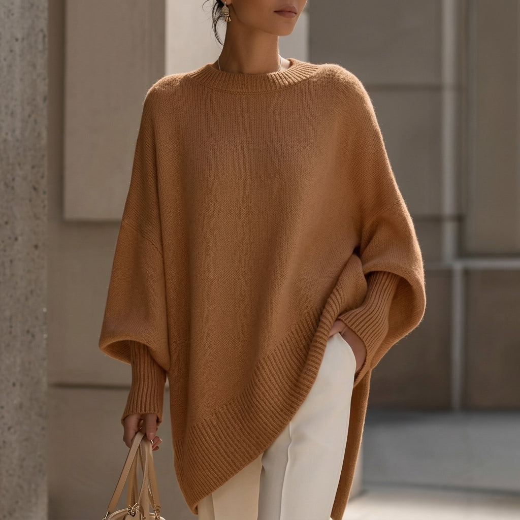 GIORGIA™ Suéter Oversize de Punto Cuello Redondo